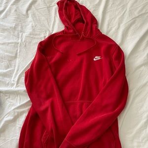 Red Nike hoodie